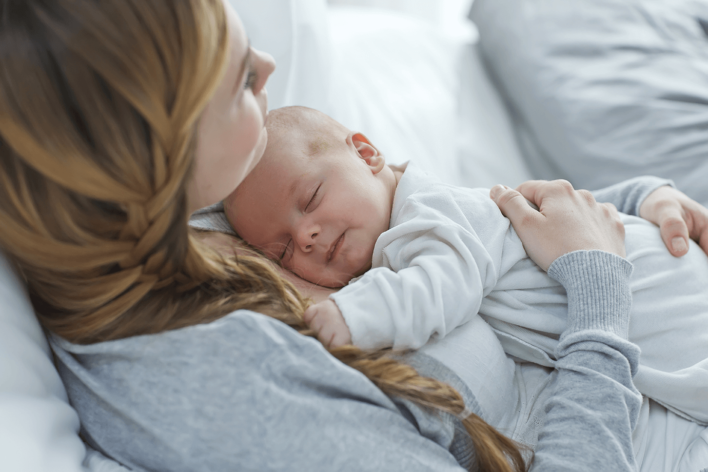 Mother Holding Newly Birth Baby